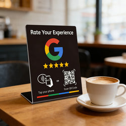 Placa NFC + QR Reseñas Google