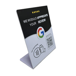 Placa NFC + QR Reseñas Google