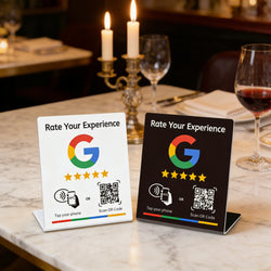 Placa NFC + QR Reseñas Google